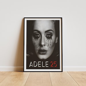 Adele Poster, Adele Album Poster, Adele Room Decor,  Minimalist Album Poster, Artist Poster , Adele