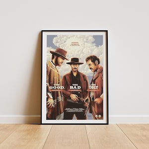 Western Poster, Clint Eastwood Poster, Western Film Poster,Cowboy Poster, The Good,Sergio Leone, A Fistful of Dollars,Good Bad Ugly