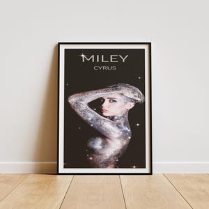 Miley Cyrus Poster , Miley Cyrus Poster Print , Miley Cyrus Album Poster, Minimalist Album Poster , Artist Poster , Music Gift , Miley Cyrus