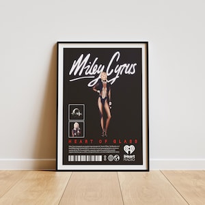 Miley Cyrus Poster , Miley Cyrus Poster Print , Miley Cyrus Album Poster, Minimalist Album Poster , Artist Poster , Music Gift , Miley Cyrus