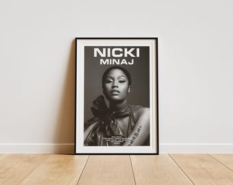 Nicki Minaj-affisch, Nicki Minaj-affischtryck, Nicki Minaj-albumaffisch, minimalistisk albumaffisch, konstnärsaffisch, musikgåva, Nicki Minaj