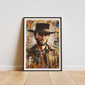 Western Poster, Clint Eastwood Poster, Western Film Poster,Cowboy Poster, The Good,Sergio Leone, A Fistful of Dollars,Good Bad Ugly