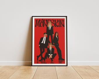 Maneskin Album Poster, Maneskin Rush Album Poster, Maneskin Room Decor, Preppy Album Poster, Minimalist Album Poster, Artist Poster