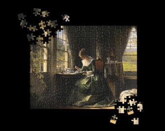 Jigsaw puzzle: Regency Woman Enjoying Tea