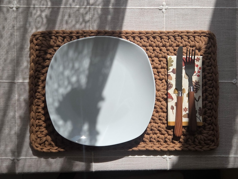 Crochet Rectangular Placemat Pattern | Beginner Friendly | PDF + Video ...