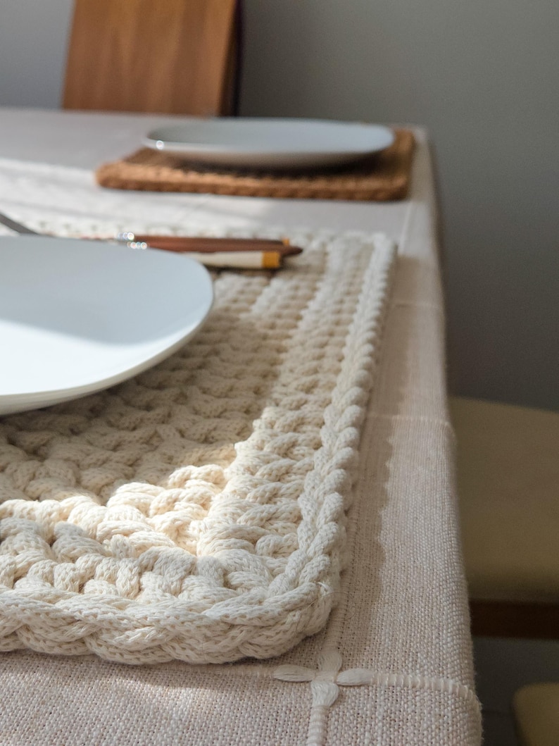 Crochet Rectangular Placemat Pattern | Beginner Friendly | PDF + Video ...
