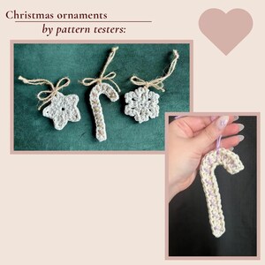 CROCHET PATTERN: Candy Cane Christmas Ornament | Instant Download PDF ...