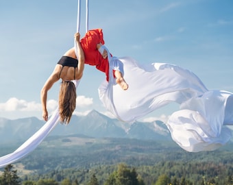 Aerial Silks Fabric: Custom Length & Color, Medium Stretch