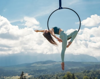 Taped Aerial Hoop – Certified Lyra with Prodigy Grip Tape | Choose Size & Color