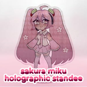 VOCALOID | Sakura Miku Heart Holographic Standee