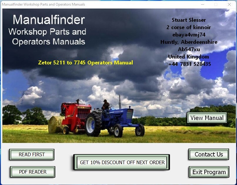 Werkstatthandbuch Für John Deere Motor In Traktoren Der 50er Serie CD-Rom