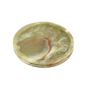 Plateau rond en marbre fantaisie - Plateau de service