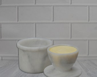 Marble Butter Dish - Butter Crock