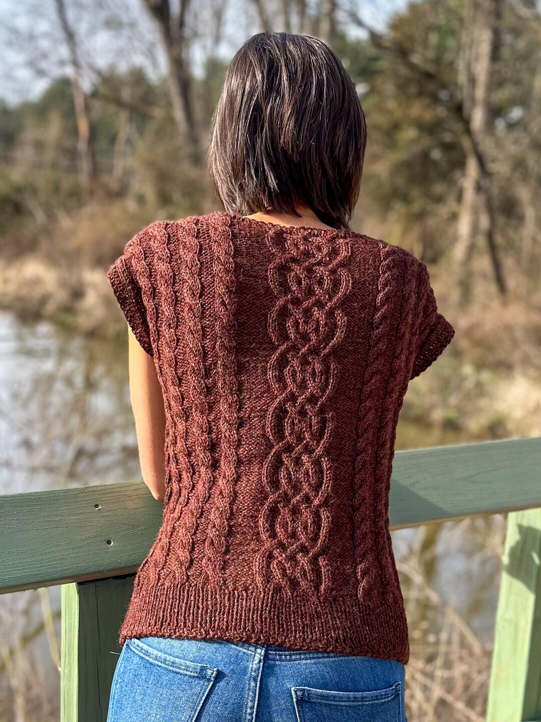 String Vest Pattern Cable Knit Vest Knitting Pattern - Etsy