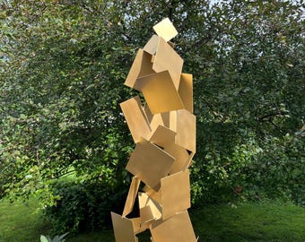 Large Outdoor Sculpture Geometric Design Abstract Metal Art