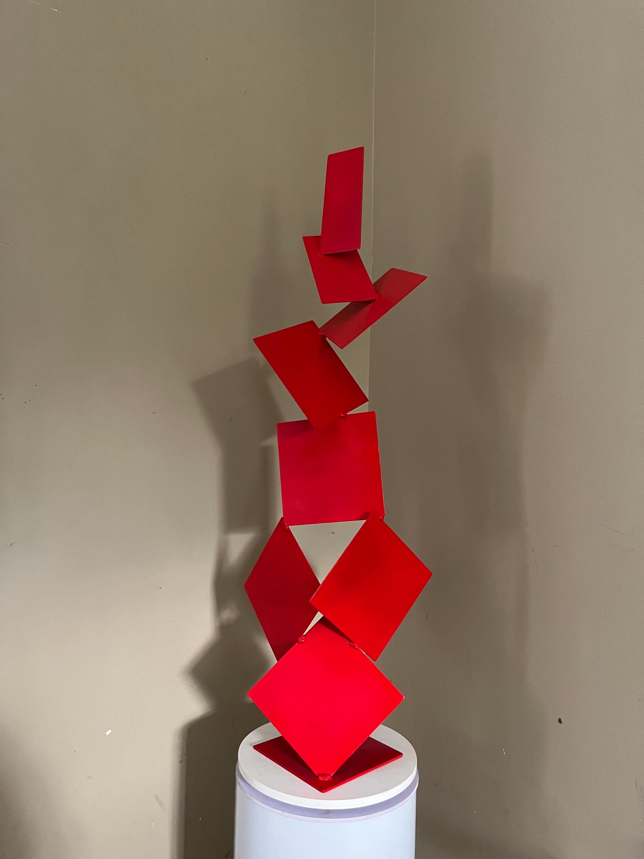 Custom Colors Abstract Geometric Sculpture Steel Outdoor Metal Art