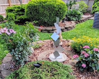Custom Colors Abstract Geometric Sculpture Steel Outdoor Metal Art