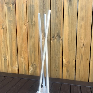 Abstract Outdoor Sculpture Sleek Minimalist Garden Statue Silver