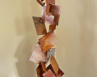 Large Outdoor Sculpture Geometric Design Abstract Metal Art