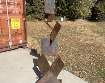 Boundless Abstract Geometric Sculpture Large Outdoor Metal Art