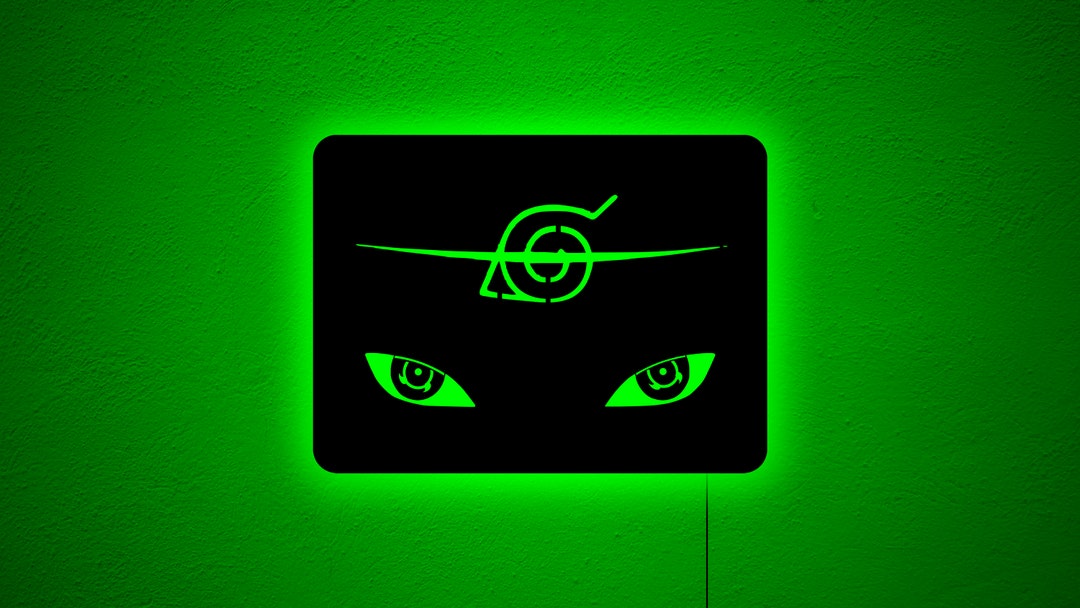 Naruto Eye Wall LED Sign Naruto Wall Light Decor Naruto Etsy