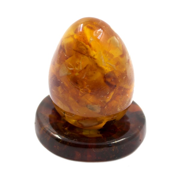 Souvenir Easter egg made of amber |Amber egg on stand |Handmade Amber Egg| Holliday Present| Home decor|Unique gift