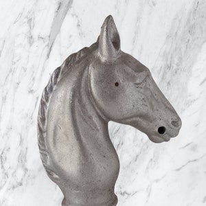 Vintage Cast Iron Horse Head, Hitching Post, Country Home Decor, Fence Post Topper