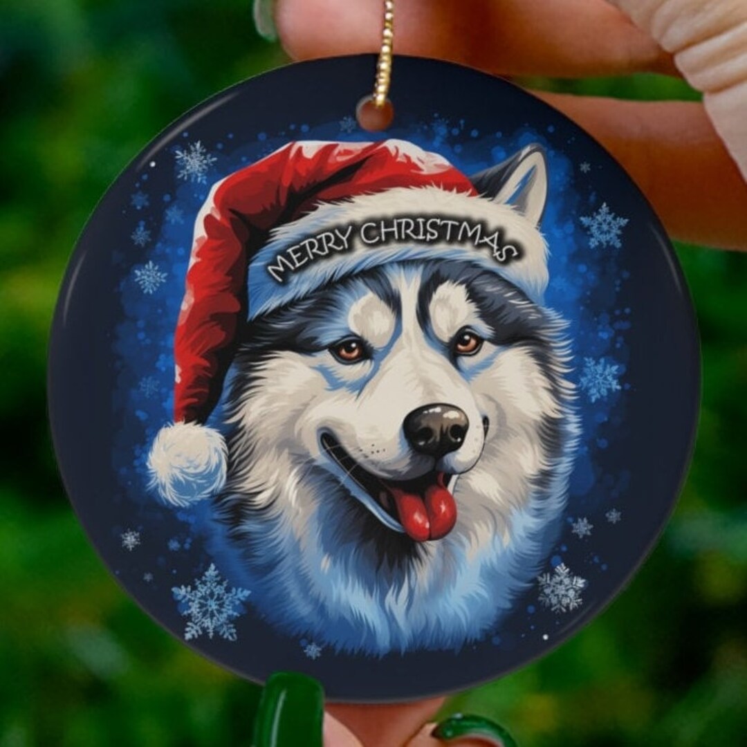 Husky Christmas Ornament 