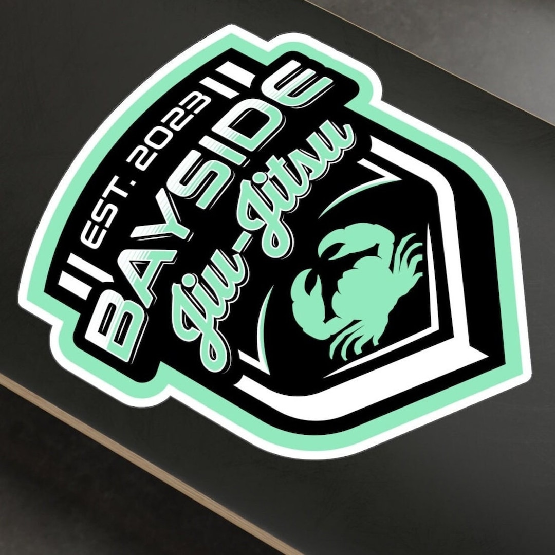 Water Proof Custom Bayside Jiujitsu Vinyl Decals. BJJ Decals. Etsy