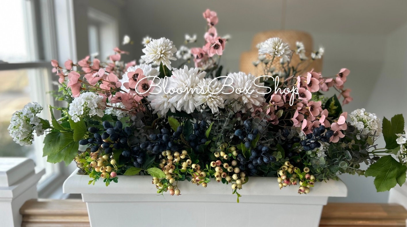 Bloomsbox Hand Crafted Faux Floral Arrangements, Window Box Filler Etsy