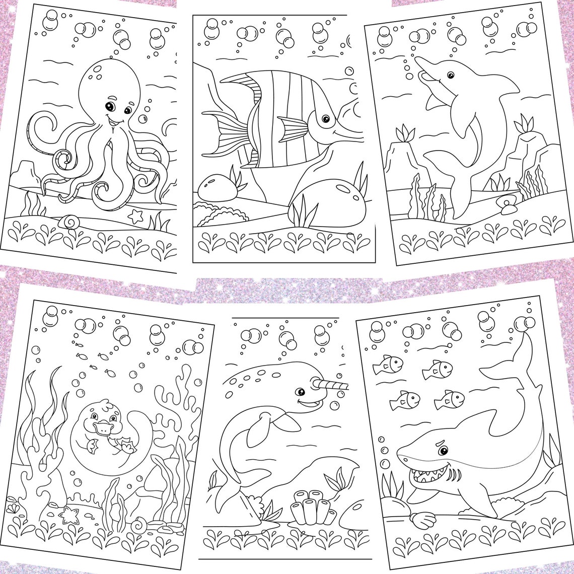 Under the Sea Animals Coloring Pages, Printable Pages for Kids ...