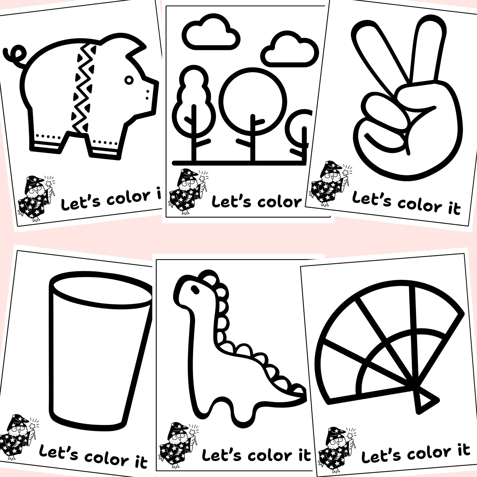 45 Super Easy Coloring Pages for Kids, Printable Bold and Easy Designs ...