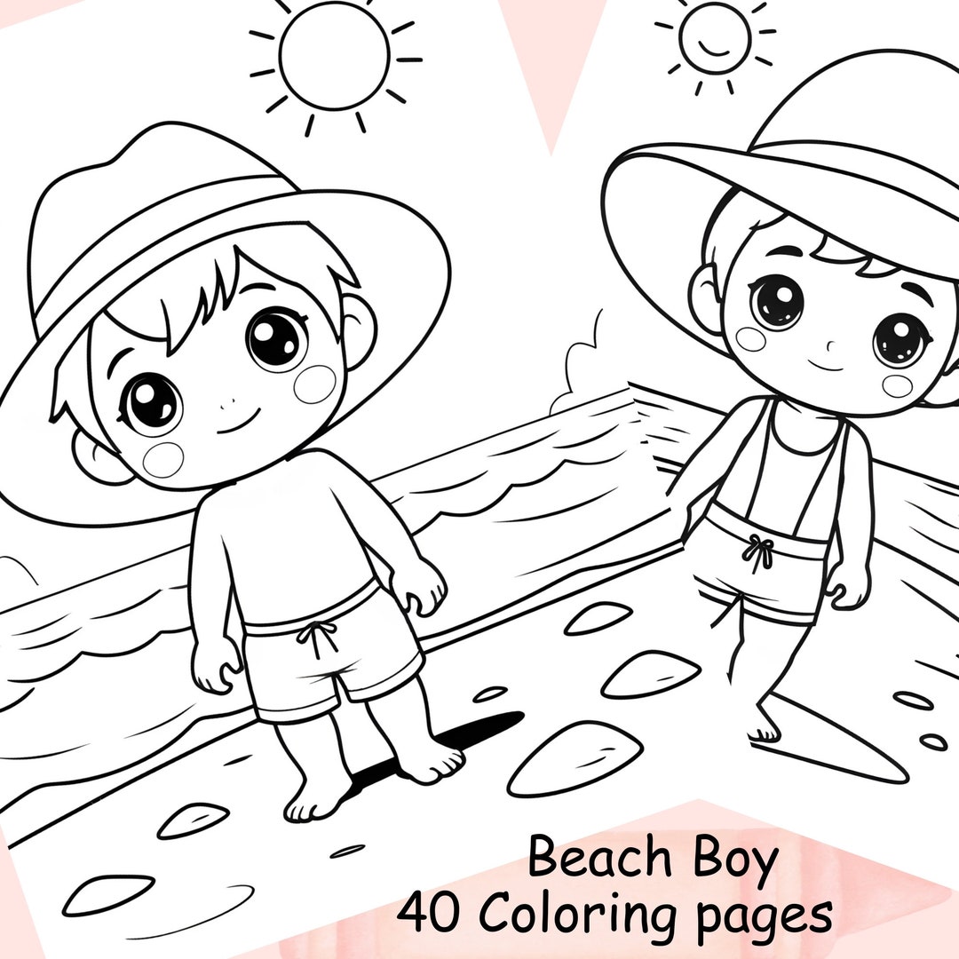 40 Beach Boy Coloring Pages, Printable Coloring Pages, Coloring Pages for Kids, Simple Coloring ...