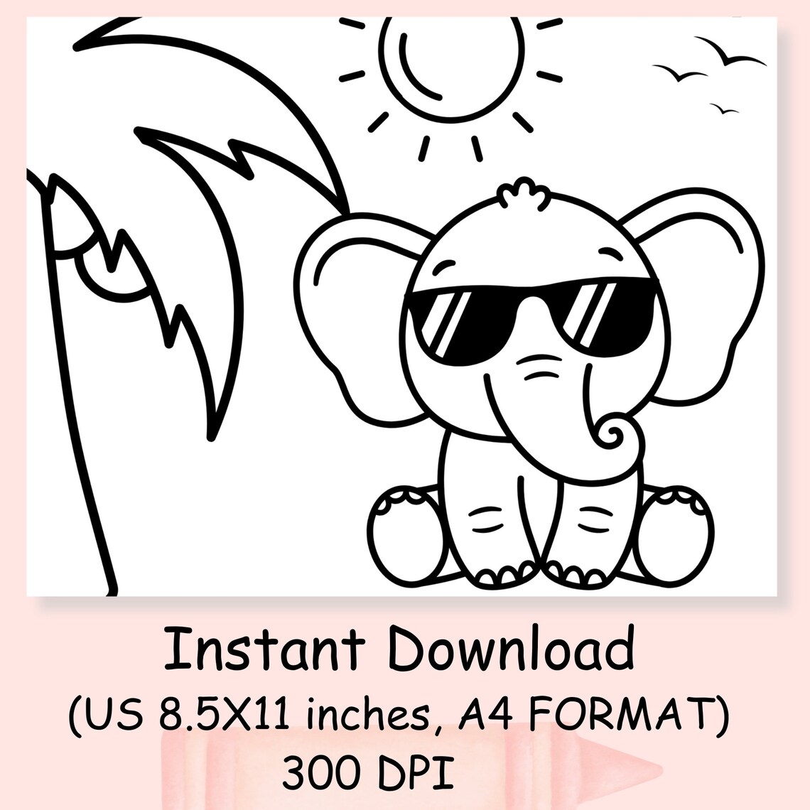 Cute Animals Coloring Pages for Kids and Kindergarten, Bold and Easy ...