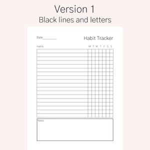 Weekly Habit Tracker Printable, Routine Tracker Journal, 7 Days Habit ...