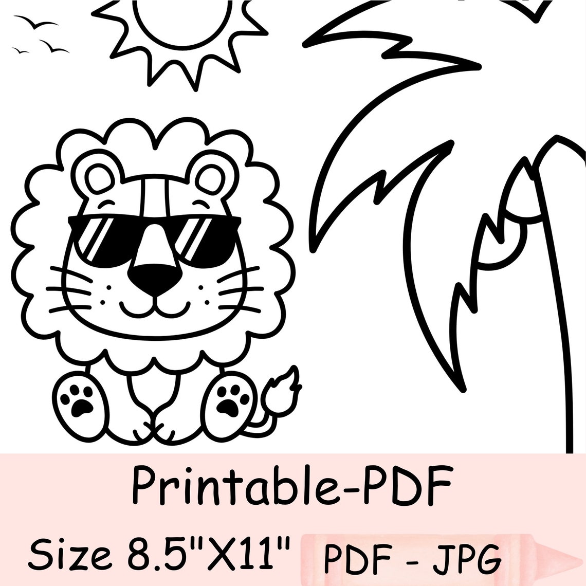 Cute Animals Coloring Pages for Kids and Kindergarten, Bold and Easy ...