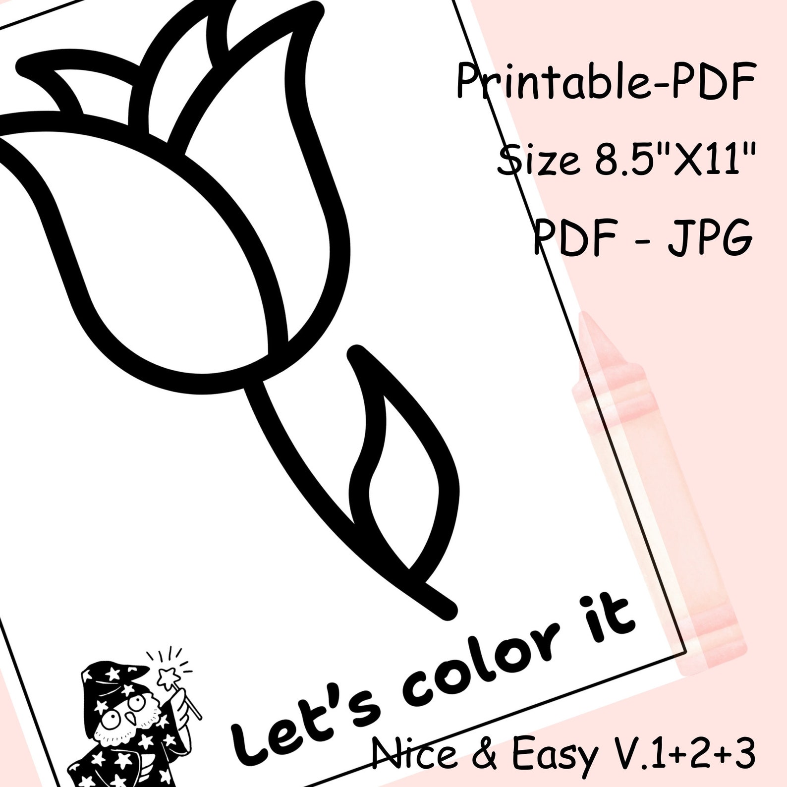 135 Super Easy Coloring Pages for Kids, Printable Bold and Easy Designs ...