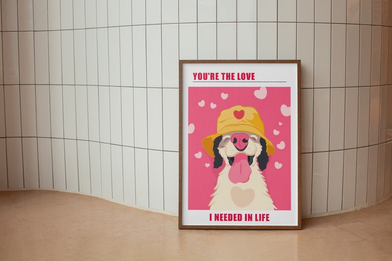 Fun Funny Dog Poster/dog Illustration/ Puppy Poster/cute Dog/dog Art