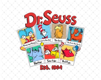 Dr Seuss Png Svg, Dr. Seuss Png, Dr Seuss Shirt, Cat In The Hat Png, Teacher Svg, Read Across America Png, Preschool Svg, School Png