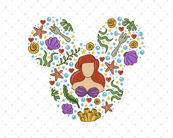 Ariel Png, Little Mermaid Png, Ariel png, Mermaid Clipart, Little Mermaid Png, Princess Png, Instant Download, Digital File, Only Png