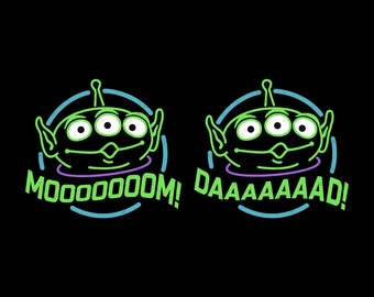 Toy Story Alien Dad Mom Png Svg, Toy Story Dad Mom Svg Png, Toy Story Png, Toy Story Alien Svg, Toy Story Png Svg, Pizza Planet Svg Png