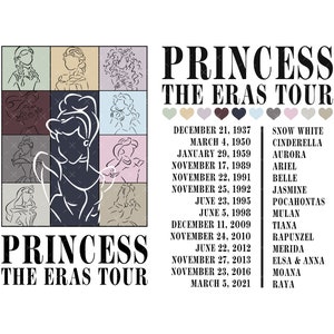 Princess Png, Princess Svg, The Eras Tour Princess PNG, Princess Comfort Color Png, Princess The Eras Tour Svg, The Eras Tour Princess Svg