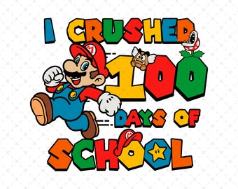Mario Png, Mario 100 Dias De Escola Png, Escola Png, Professor Png, Feliz 100 Dias De Escola, Png Para Arquivo De Sublimação, Arquivo Digital
