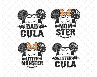 Mouse Family Svg, Halloween Family Vacation Svg Png Bundle, Halloween Bats Svg, Spooky Vibes Svg, Trick Or Treat Svg, Halloween Family Png
