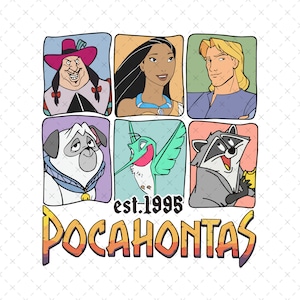 Retro Pocahontas Png, Pocahontas Characters Png, Pocahontas Clipart Png, Pocahontas Shirt Png, Princess Png, Princess Clipart, Digital File