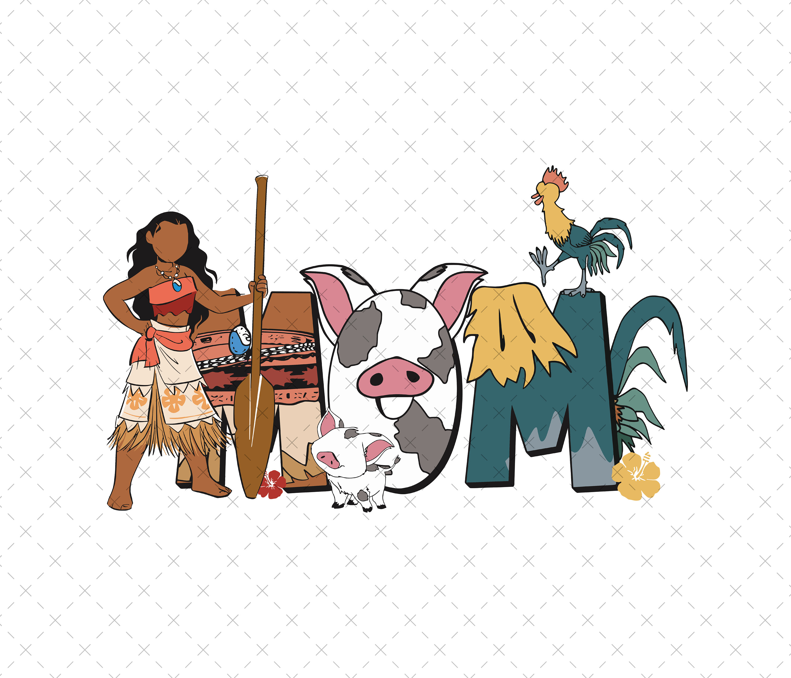 Moana Mom Png, Moana Mom Svg, Svg for Cut, Moana Png Svg, Mother's