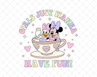 Girls Just Wanna Have Fun Png Svg, Svg File For Cricut Sublimation, Summer Png Svg, Besties Png Svg, Girl Squad Png, Digital File