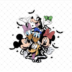 Mouse And Friends Halloween Png, Halloween Clipart Png, Trick Or Treat Png, Spooky Vibes Png, Halloween Sublimation, Pumpkin Png