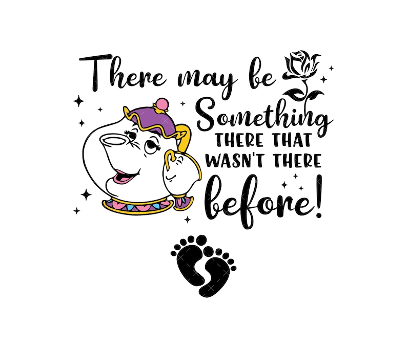 Mrs Teapots & Chip Svg Png, Beauty and the Beast Png, Teapot and Chip