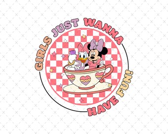 Girls Just Wanna Have Fun Png Svg, Svg File For Sublimation, Summer Png Svg, Besties Png Svg, Girl Squad Png, Digital File